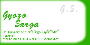 gyozo sarga business card